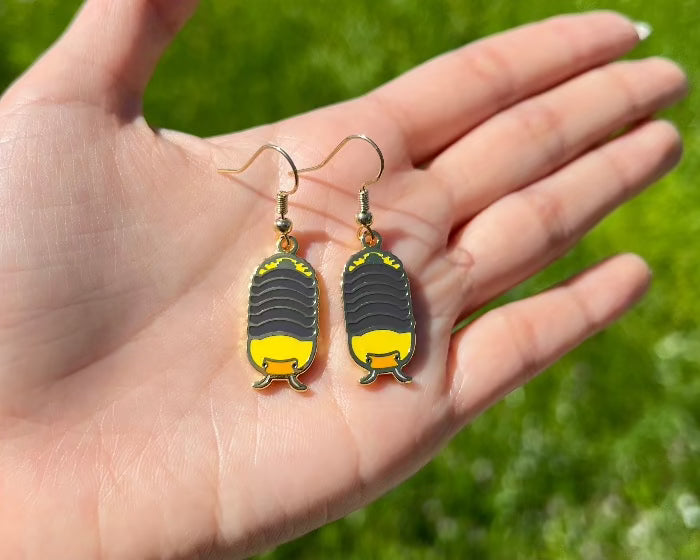 Cubaris sp. 'rubber ducky' enamel earrings