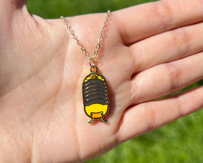 Cubaris sp. 'rubber ducky' enamel necklace