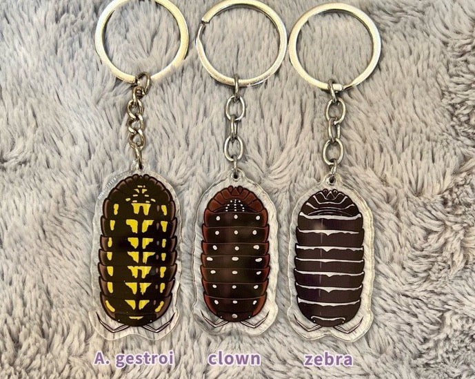 Isopod acrylic keychain