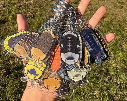 Isopod acrylic keychain